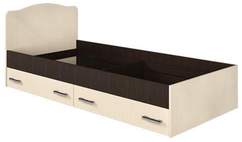Фото Кровать односпальная с ящиками Светлана (СМ 90х190) без основания от производителя Мебель Маркет в Алупке по цене 10 300 ₽