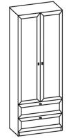 Фото  шкаф для одежды с ящиками микки-1 (80) двухдверный производитель Ставрополь Мебель