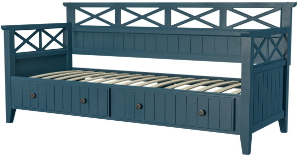 Фото Кровать односпальная Амелия (СМ 80х200) с выдвижными ящиками, без основания с универсальными царгами от производителя Браво-мебель в Алупке по цене 29&nbsp;730 ₽