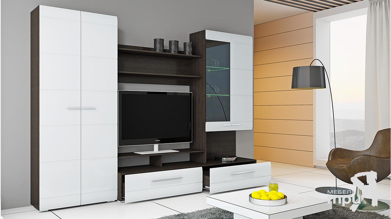 Фото Стенка Вега ТД-196.01 полки без перегородки от производителя ТриЯ в Алупке по цене 66&nbsp;800 ₽