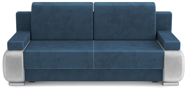 Диван Леонардо (велюр тенерифе океан/велюр тенерифе грей (Олмеко) )