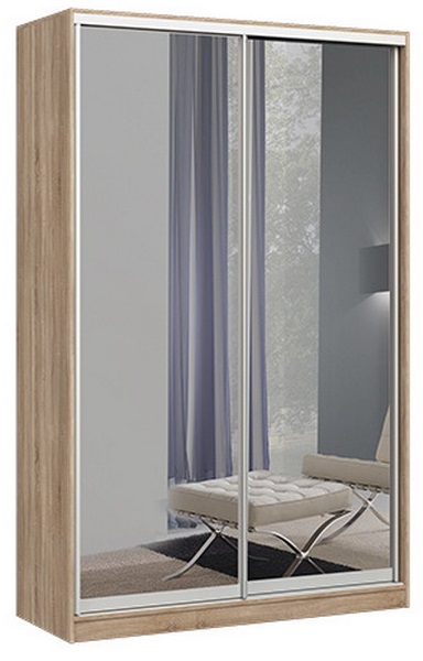 Фото Шкаф-купе Оскар 2.1 (1,5х0,6х2,2 - 2 двери) от производителя Мебель Маркет в Алупке по цене 42&nbsp;800 ₽