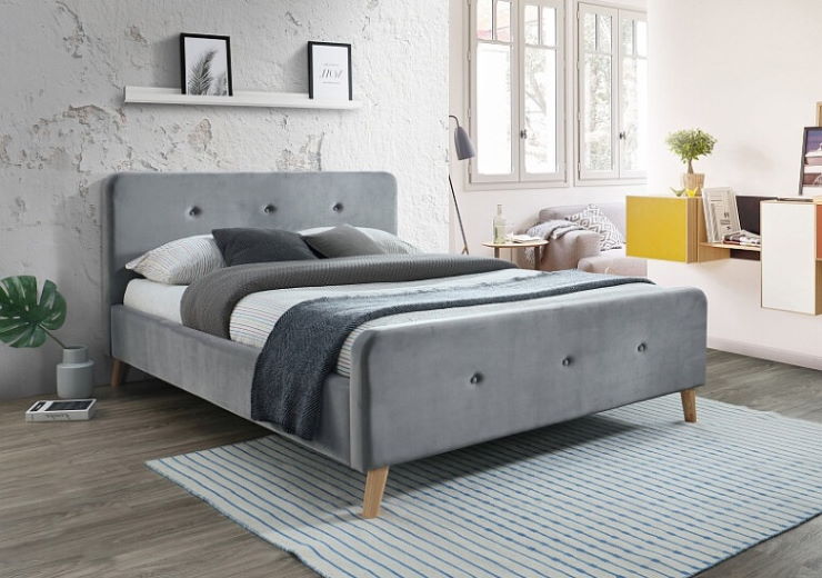 Фото Кровать двуспальная Signal Malmo Velvet (СМ 160х200) c ортопедическим основанием от производителя Signal в Алупке по цене 66&nbsp;980 ₽