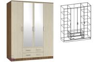 Фото raspashnoy-shkaf шкаф светлана (168) четырехдверный производитель Мебель Маркет