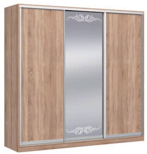 Фото Шкаф-купе Оскар 4.7 (2,22х0,6х2,3 - 3 двери) от производителя Мебель Маркет в Алупке по цене 64&nbsp;150 ₽