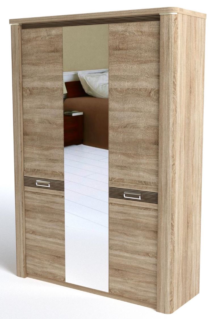 Фото Шкаф Магнолия (160) трехдверный от производителя СБК в Алупке по цене 36&nbsp;070 ₽