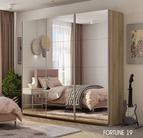 Фото Шкаф-купе Fortune-19 (2,4 - 3 двери) (800/800/400/400) от производителя Мебелони в Алупке по цене 77 400 ₽