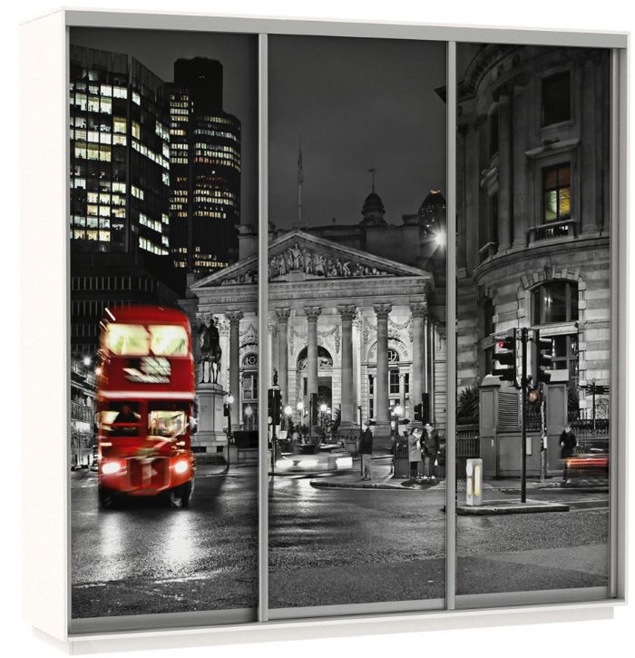 Фото Шкаф-купе Экспресс Трио Фото (2,4х0,6х2,2 - 3 двери) от производителя Мебельная компания Е1 в Алупке по цене 58&nbsp;640 ₽