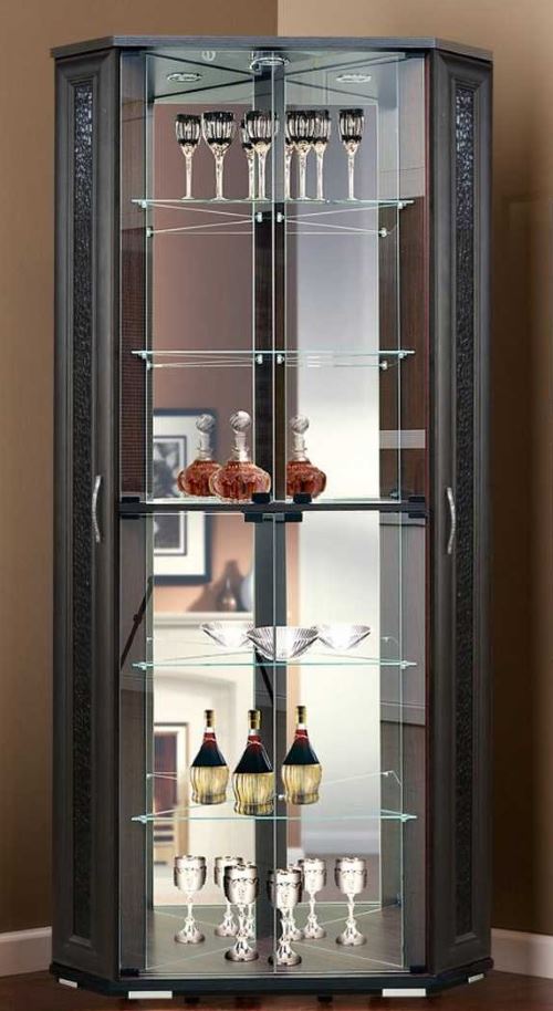 Фото Витрина-2 шкаф мцн угловой мдф-кожзам от производителя Марибель в Алупке по цене 35 290 ₽