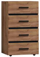 Комод Натура (Nature)-45 (дуб табачный craft-черный (Глазов) ) в Алупке от производителя 