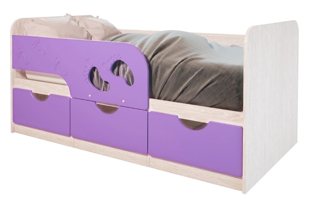 Фото Кровать детская Минима Лего (СМ 80х160) от производителя Мебелони в Алупке по цене 13&nbsp;530 ₽