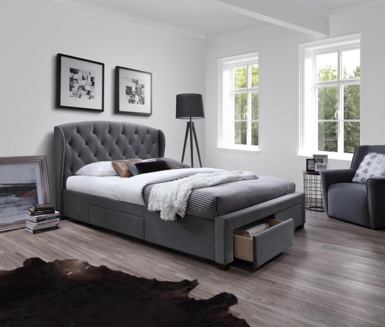 Фото Кровать двуспальная Halmar Sabrina (СМ 160х200) c ортопедическим основанием от производителя Halmar  в Алупке по цене 71&nbsp;530 ₽