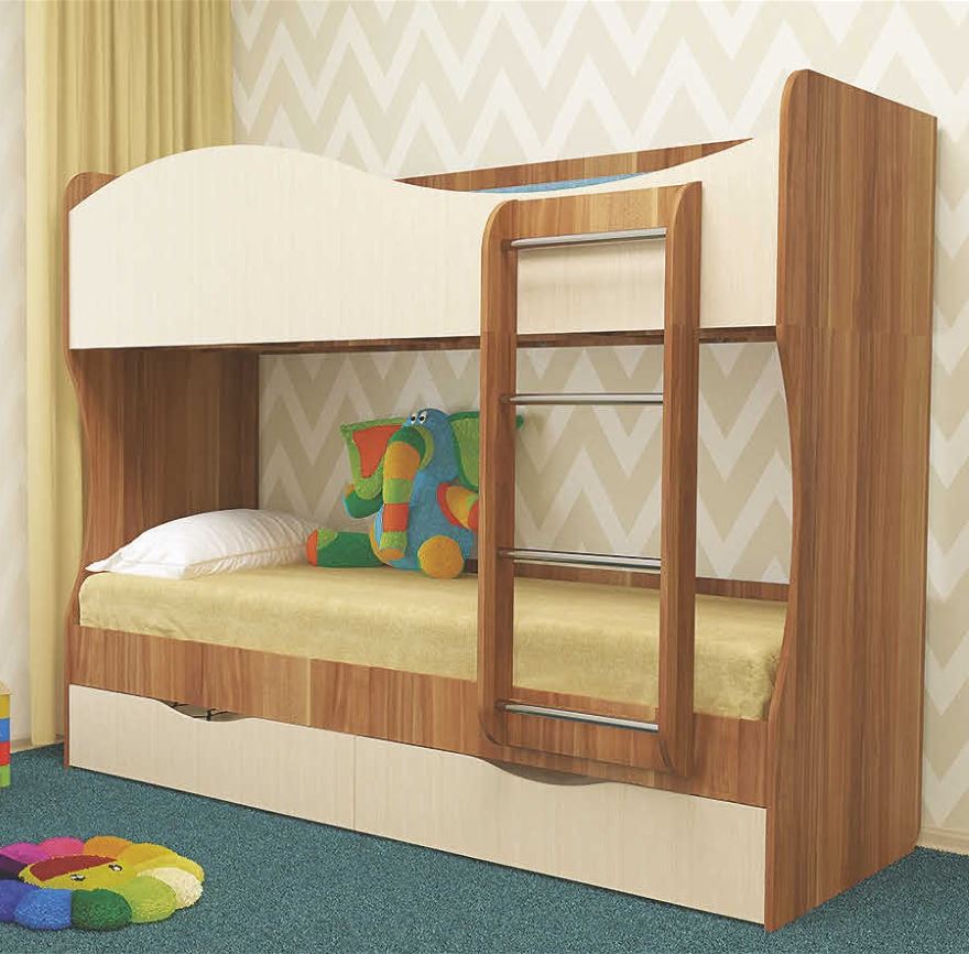 Фото Кровать 2-х ярусная Кузя (СМ 80х200) от производителя Пирамида в Алупке по цене 20&nbsp;430 ₽
