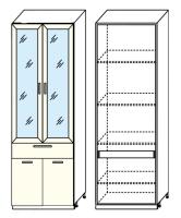 Кухня Диана-4 (ЛДСП) шкаф 800 (ШП-2) (белый, ясень шимо светлый (Фант-мебель) ) в Алупке от производителя 