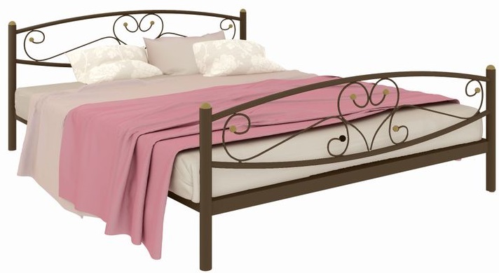 Фото Кровать двуспальная Каролина Plus (СМ 140х200) трубка металл от производителя Милсон в Алупке по цене 13 780 ₽