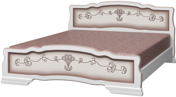 Фото Кровать двуспальная Карина-6 (СМ 160х200) с выдвижными ящиками, без основания с универсальными царга от производителя Браво-мебель в Алупке по цене 29 530 ₽