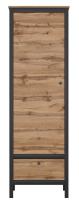 Шкаф Loft REG1D1S (дуб вотан, дуб вотан-черный (Black Red White (БРВ)) ) в Алупке от производителя в интернет магазине Планета Комфорта Шкаф Loft REG1D1S (дуб вотан, дуб вотан-черный (Black Red White (БРВ)) ) в Алупке от производителя