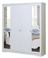Шкаф Ольга-12 МДФ (187) четырехдверный (белый, белый глянец,(Фант-мебель)) в Алупке от производителя 