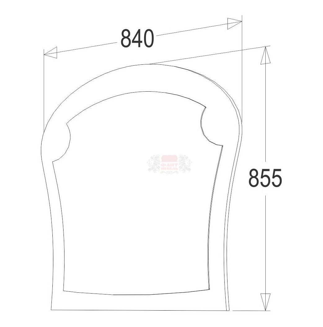 Фото Зеркало навесное Ольга-1Н от производителя Фант-мебель в Алупке по цене 3 190 ₽