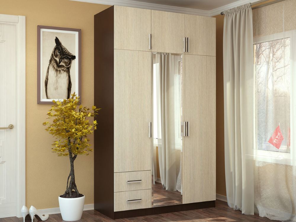 Фото Шкаф с ящиками (129) трехдверный от производителя БТС  в Алупке по цене 15&nbsp;340 ₽