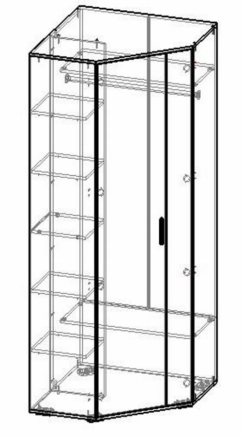 Фото Шкаф Аврора (80) без зеркала угловой от производителя Пирамида в Алупке по цене 12&nbsp;210 ₽