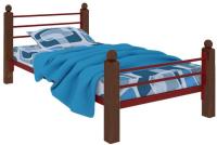 Фото derevyannye-krovati кровать односпальная милана lux plus (см 80х200) трубка металл производитель Милсон