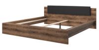 Кровать двуспальная Indira typ 32 (СМ 180х200) без основания ( 180х200 , ЛДСП/стекло , дуб monastery-черный , без подъемного мех. , без ящиков , без матраса (Helvetia) ) в Алупке от производителя в интернет магазине Планета Комфорта Кровать двуспальная Indira typ 32 (СМ 180х200) без основания ( 180х200 , ЛДСП/стекло , дуб monastery-черный , без подъемного мех. , без ящиков , без матраса (Helvetia) ) в Алупке от производителя
