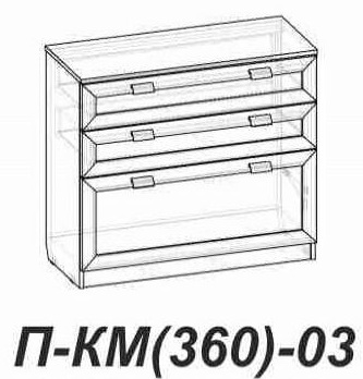 Фото Комод Элит Д-КМ(360)-02 от производителя Сантан в Алупке по цене 7 810 ₽