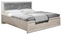 Кровать двуспальная Сохо 32.25-01 (СМ 140х200) с подъемным механизмом ( 140х200 , ЛДСП/ткань , бетон пайн белый-бетон пайн патина , с подъемным мех. , с коробом , без матраса (Олмеко) ) в Алупке от производителя 