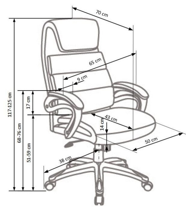 Фото Кресло для руководителя Halmar Sidney от производителя Halmar  в Алупке по цене 33 780 ₽
