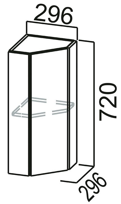Фото Кухня Геометрия шкаф навесной Ш300тз от производителя SV-мебель в Алупке по цене 4 930 ₽