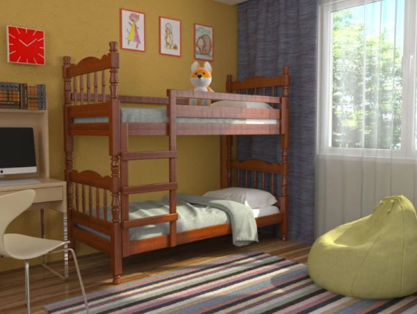 Фото Кровать 2-х ярусная Соня (СМ 80х189) с односторонними матрасами и выдвижными ящиками от производителя Браво-мебель в Алупке по цене 46&nbsp;380 ₽