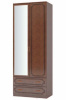 Фото Шкаф Лакированный ШР-2 (82) двухдверный с зеркалом от производителя Браво-мебель в Алупке по цене 19&nbsp;310 ₽