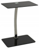 Стол журнальный Signal Lifto (металл, стекло-черное,  нержавеющая сталь (Signal) )