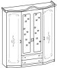 Фото Шкаф Сильвия (190) четырехдверный от производителя Ставрополь Мебель в Алупке по цене 32&nbsp;170 ₽